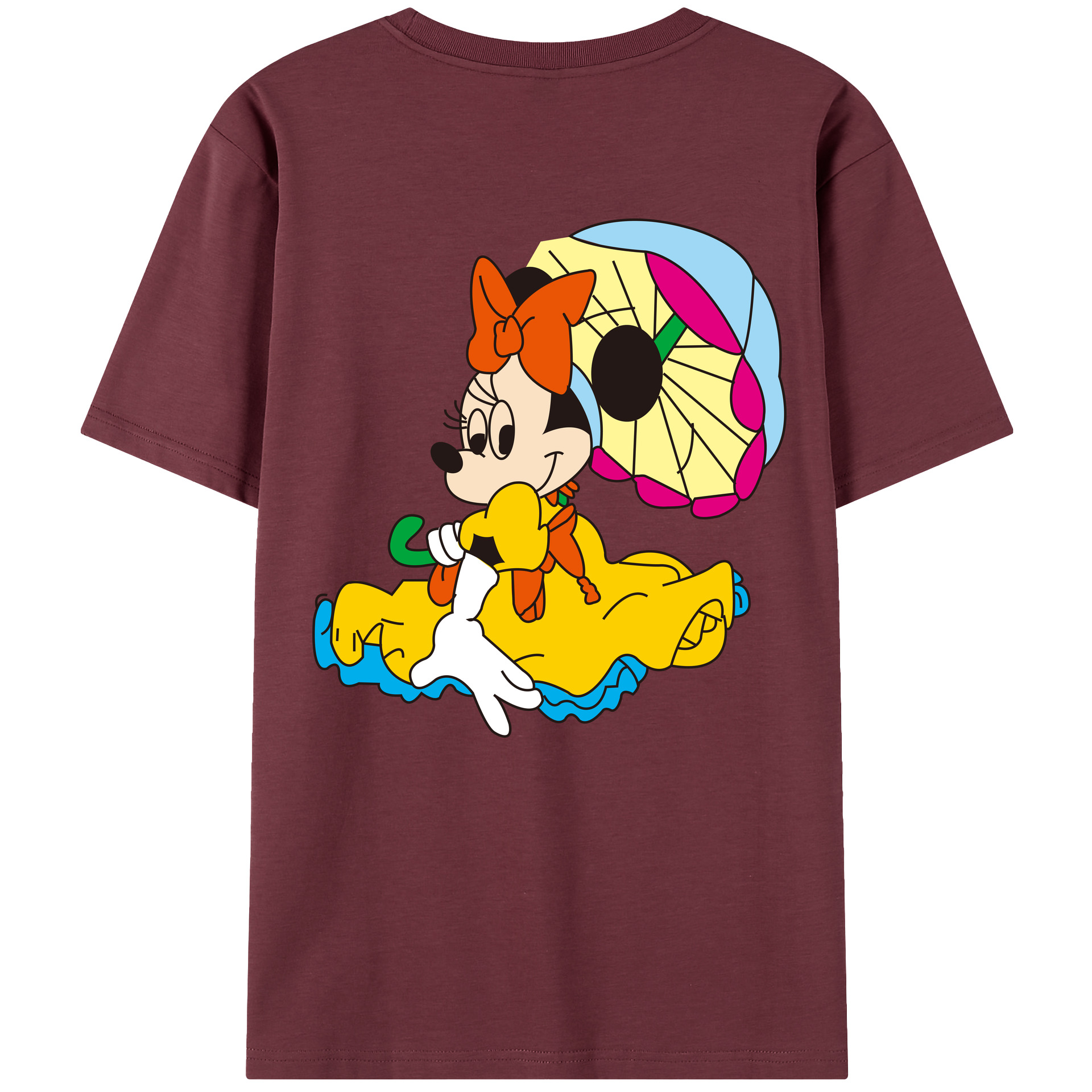 （画像用） ミッキーマウス Mickey Mouse 綿100％半袖Tシャツ（背面プリント）